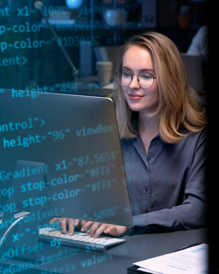 Girl Doing Internship