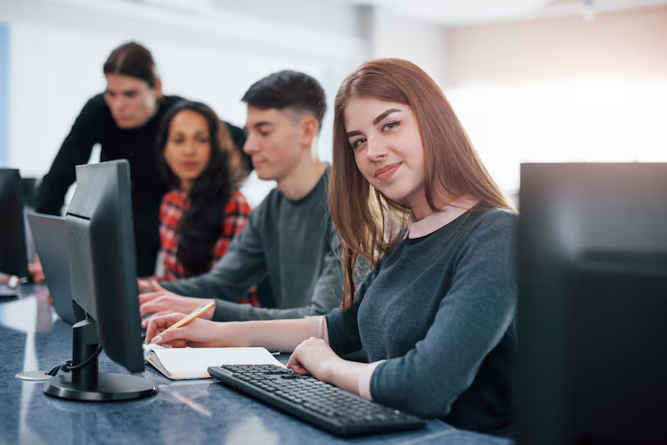 Students Group in a Classroom