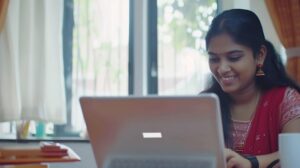 Girl Using Laptop