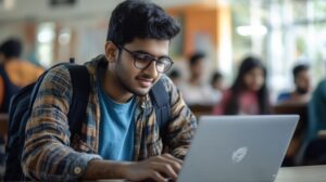 Boy Using Laptop