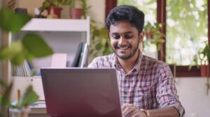Boy Using Laptop